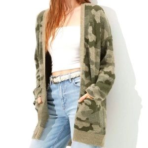 American Eagle Outfitters | Sweaters | American Eagle Camo Sweater Cardigan  | Poshmark